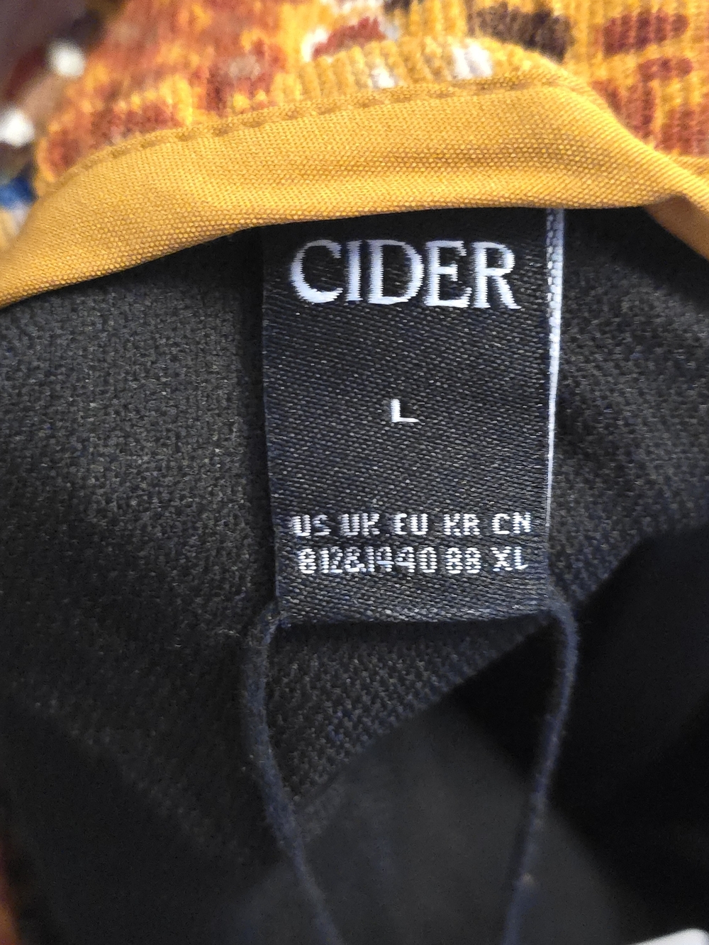 Cider Rust Floral Corduroy Overalls Mini Dress - Picture 6 of 6